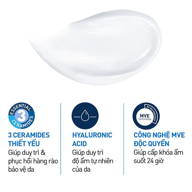 Kem Dưỡng Ẩm Cerave Dành Cho Da Khô Developed With Dermatologists Moisturising Cream - Ảnh 2