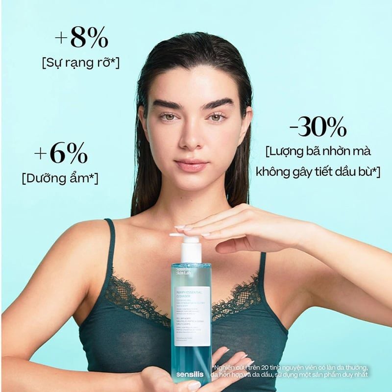 Gel Rửa Mặt Sensilis Kiểm Soát Dầu Nhờn Cho Da Dầu Mụn Purify Essential Cleanser - Ảnh 2