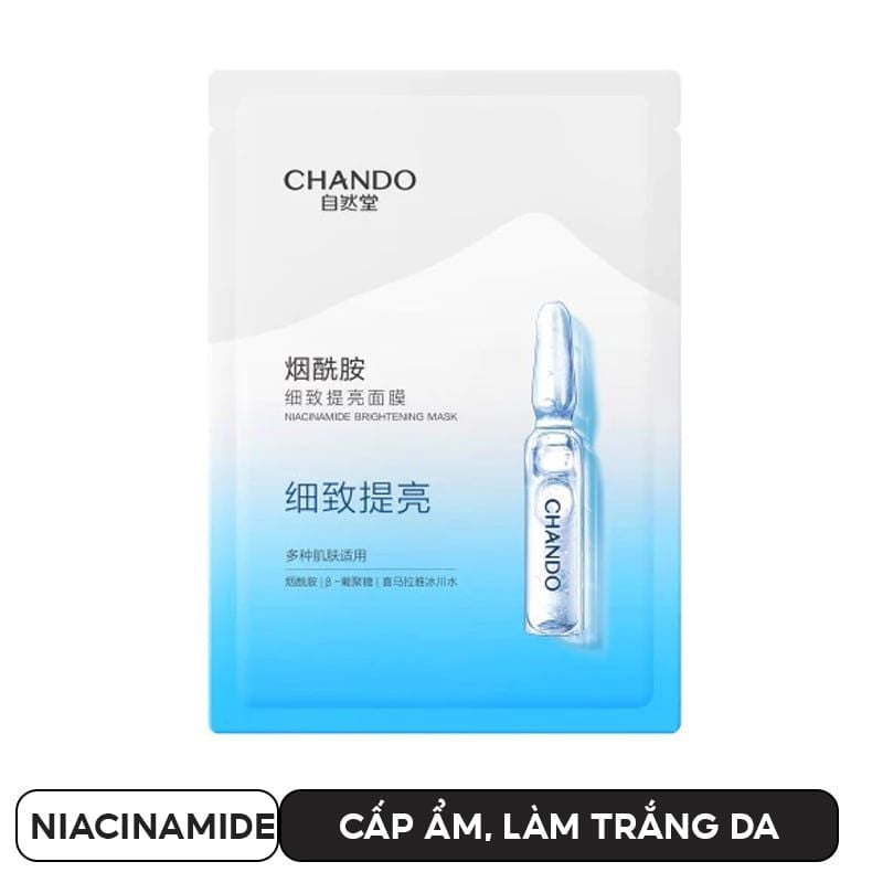 Mặt Nạ Cấp Ẩm, Hỗ Trợ Phục Hồi Da, Làm Trắng Da Chando Himalaya Niacinamide Brightening Mask 26g - Ảnh 2