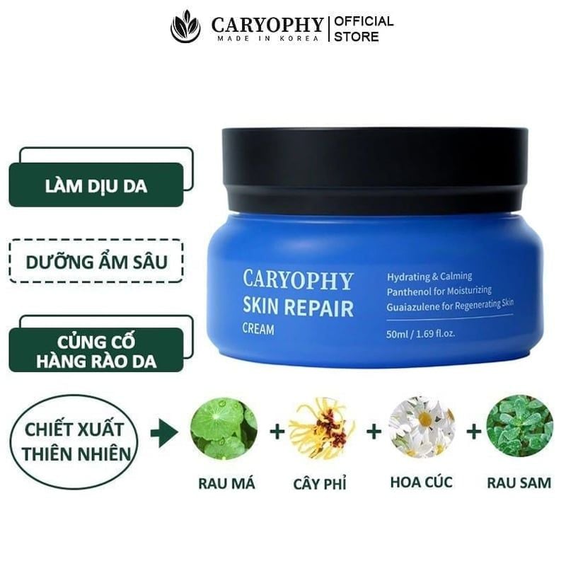 Kem Dưỡng Caryophy Cấp Ẩm, Cải Thiện Làn Da Cho Da Nhạy Cảm Skin Repair Cream 50ml - Ảnh 2