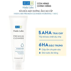 Sữa Rửa Mặt Hada Labo Dưỡng Ẩm Da Cao Cấp Premium Cleanser Hydrating 100g